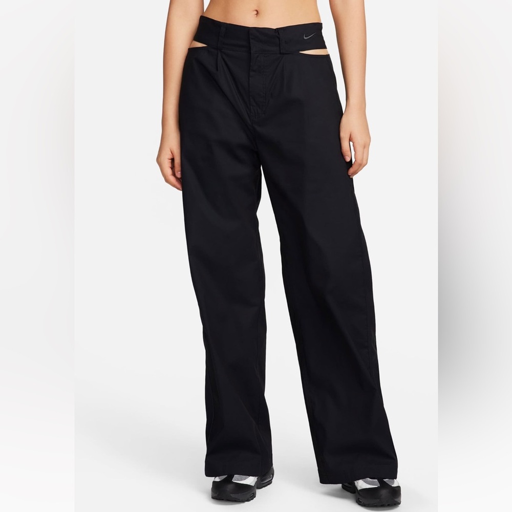 Nike MDC Woven Cut Out Black Wide-Leg Pants